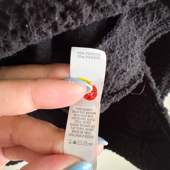 Aerie Black Cloud Sherpa Snap Jacket - Small - Picture 4 of 9